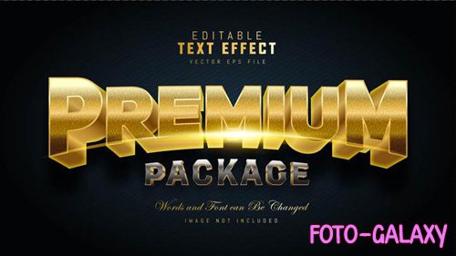 Premium package text effect