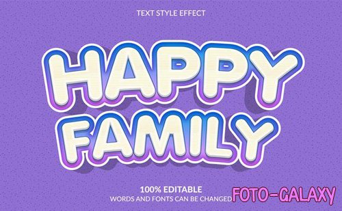 Happy family text style effect