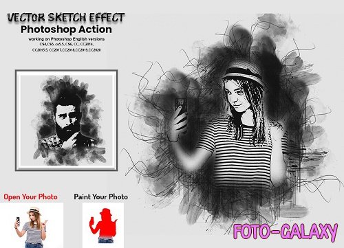 Vector Sketch Effect PS Action - 5661409