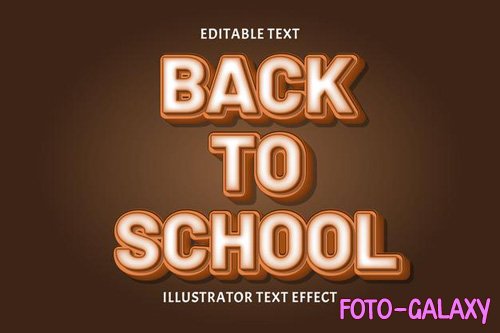 Back to school vector editable text effect