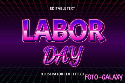 Vector Labor day editable text effect