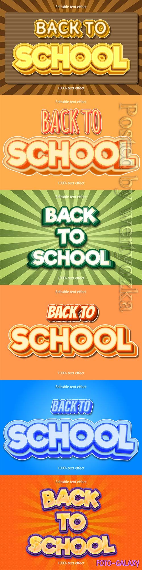 Back to school editable text effect vol 5