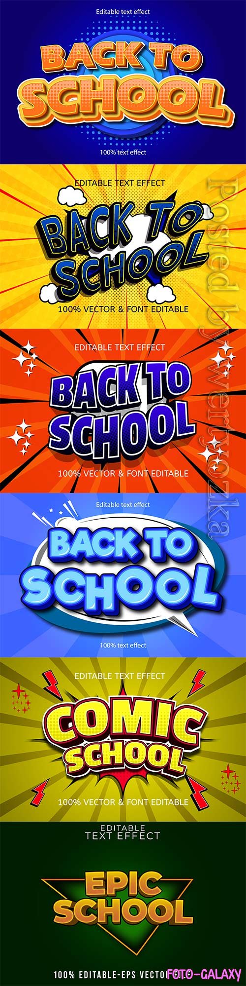 Back to school editable text effect vol 7