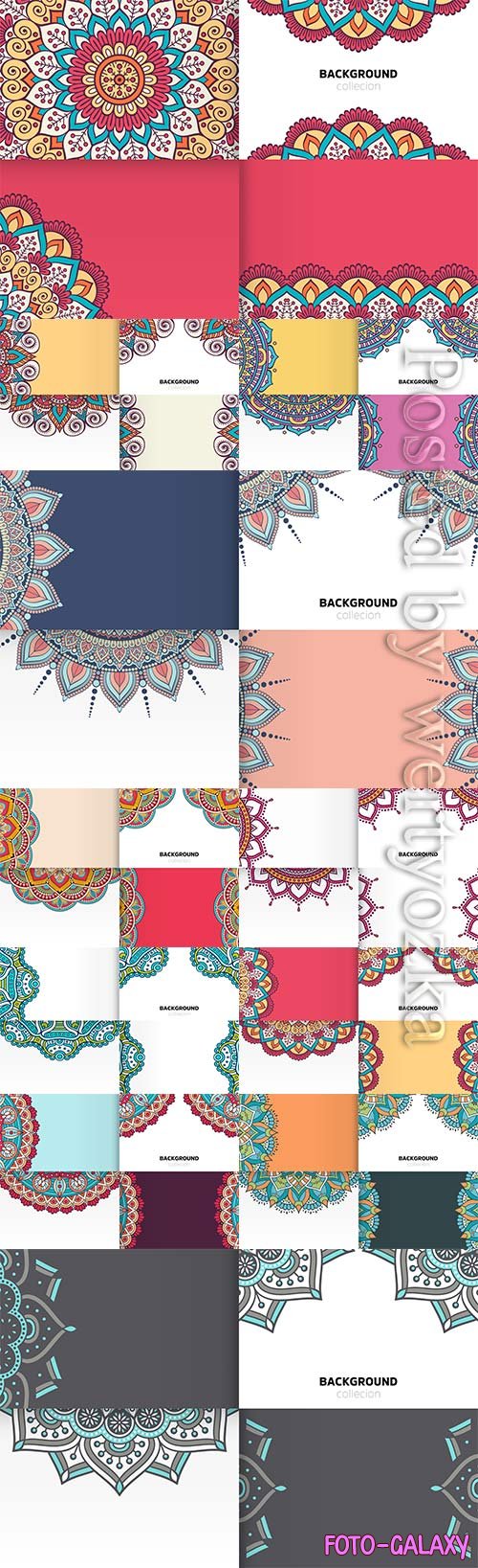 Background vector template in ethnic style