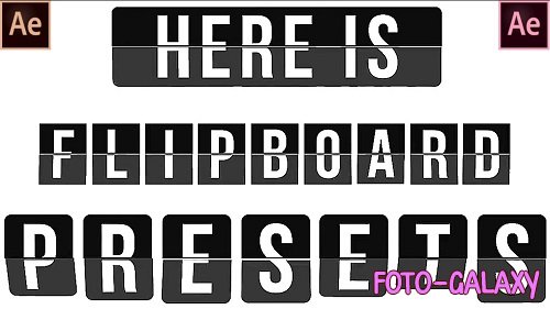 Flipboard Text Presets 554527 - After Effects Presets