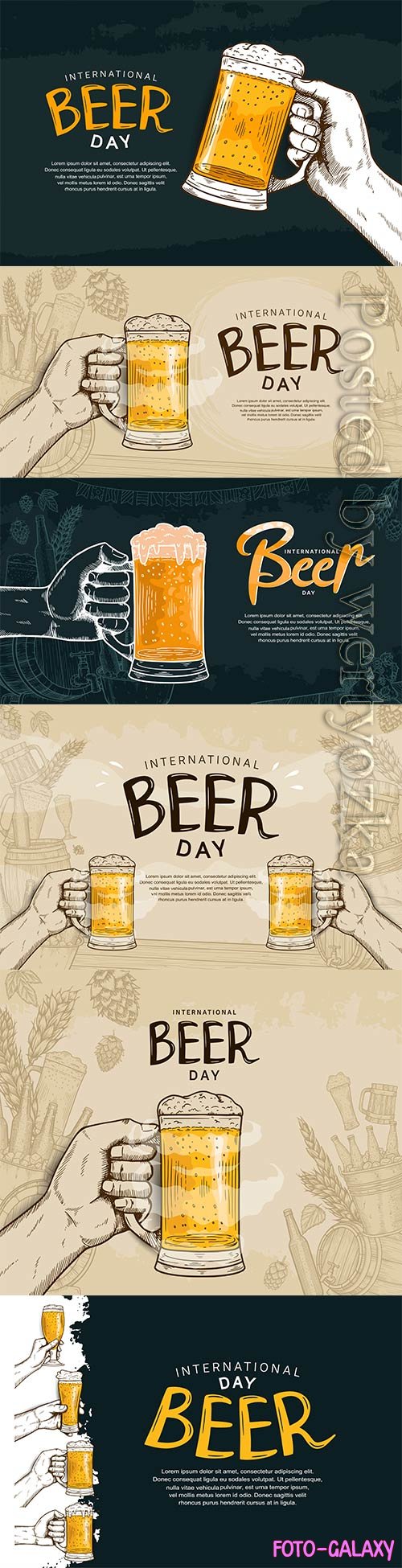 International beer day illustration design