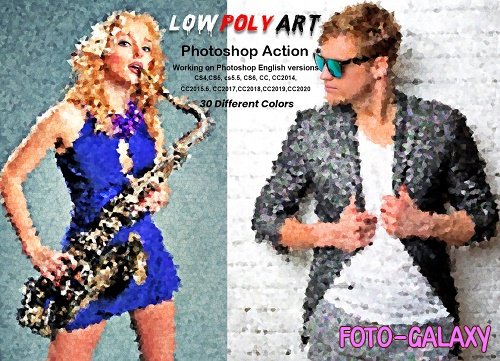 Low Poly Art Photoshop Action - 5948965