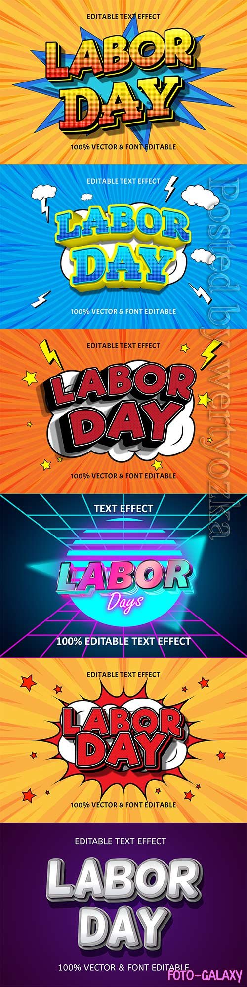 Labor day editable text effect vol 11