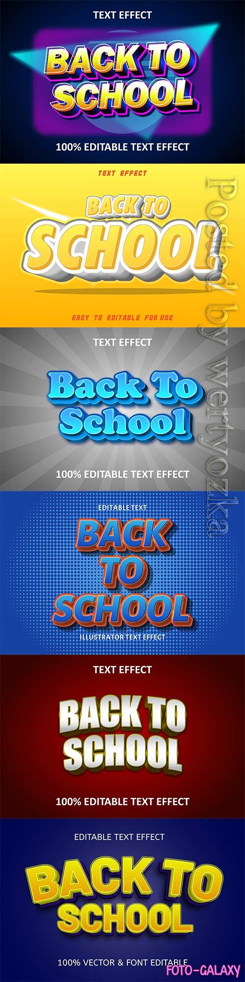 Back to school editable text effect vol 12