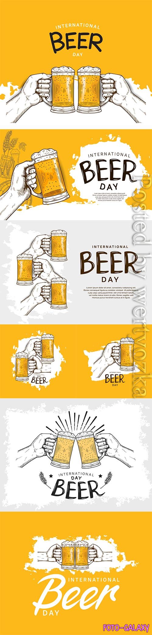 International beer day illustration vector design template