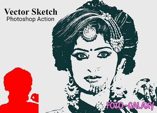 Vector Sketch Photoshop Action - 5119407