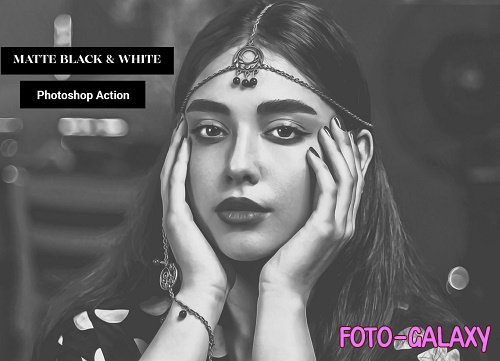 Matte Black & White Photoshop Action - 5090738