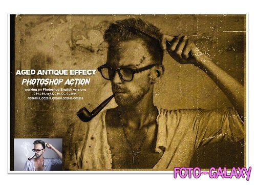 Aged Antique Effect Photoshop Action - 5657752
