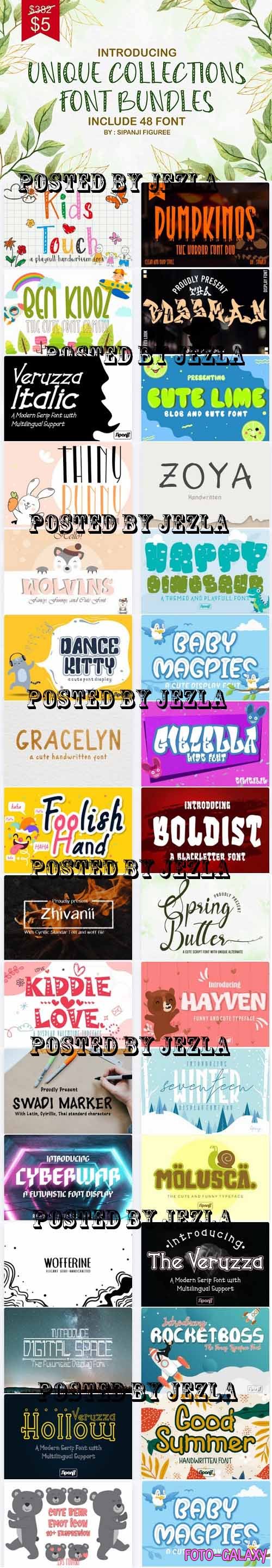 Unique Collections Display Font - 31 Premium Fonts and Graphics