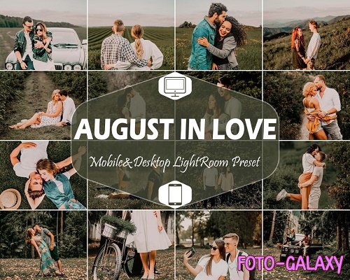 10 August In Love Mobile & Desktop Lightroom Presets