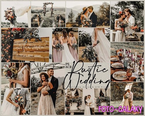 10 Rustic Wedding Photoshop Actions And ACR Presets
