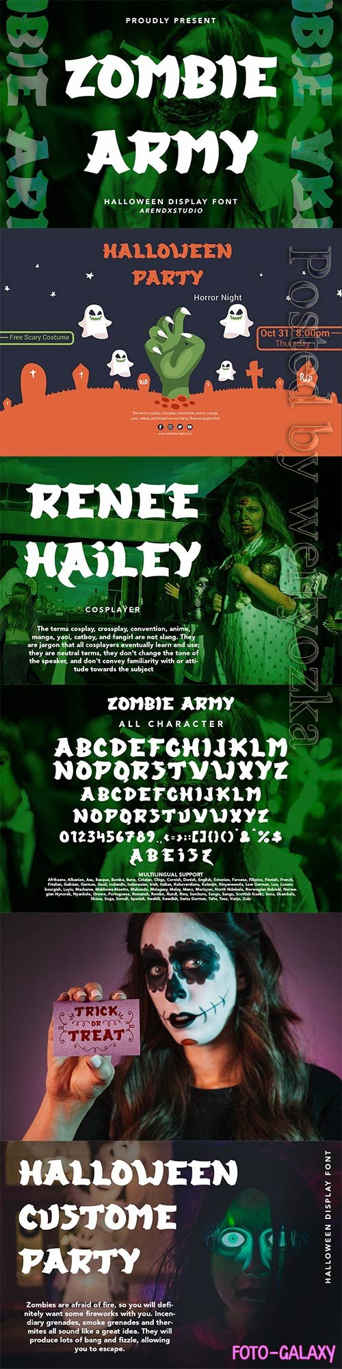Zombie Army - Halloween Display Font