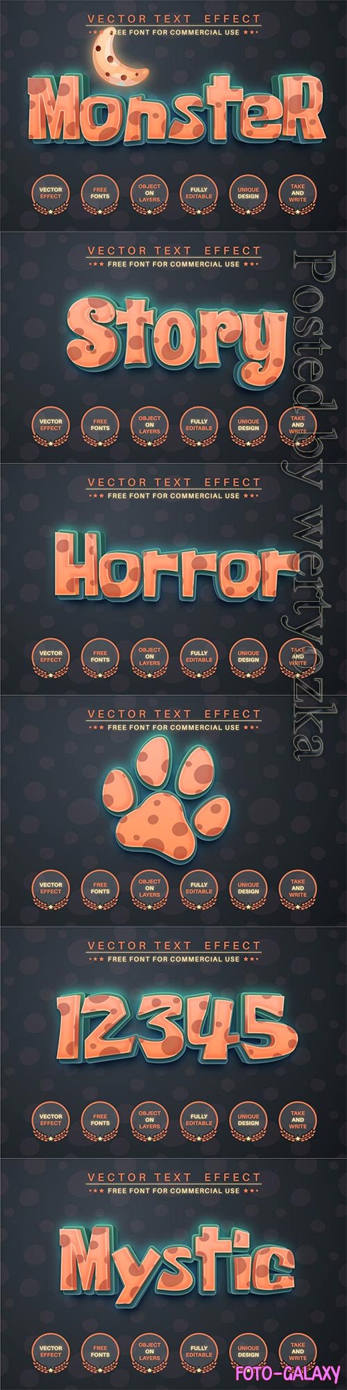 Halloween Monster - edit text effect, font style