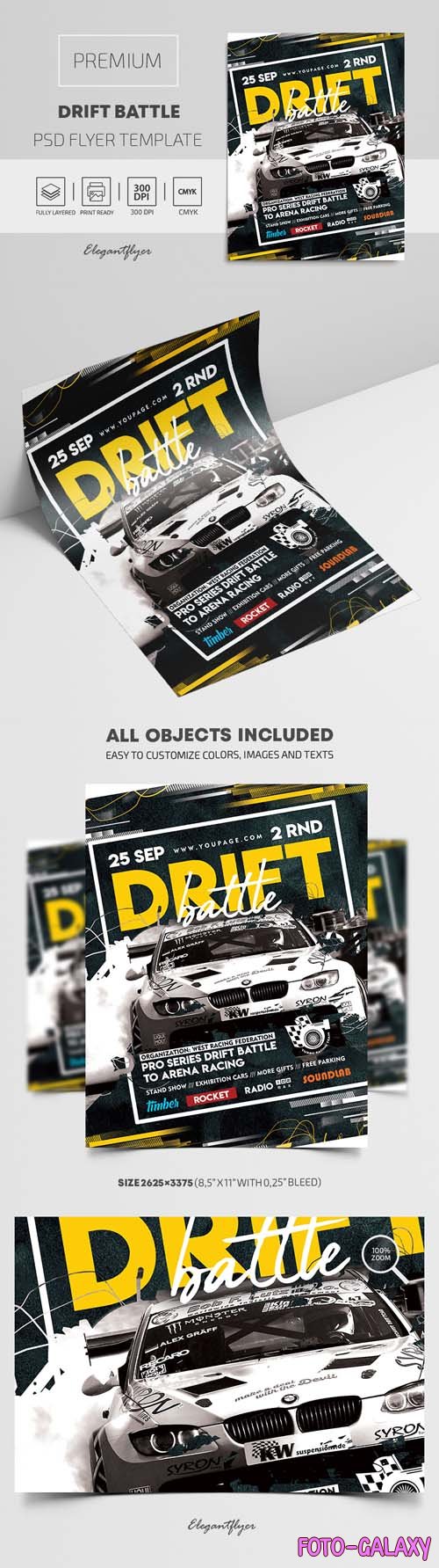Drift Battle PSD Flyer