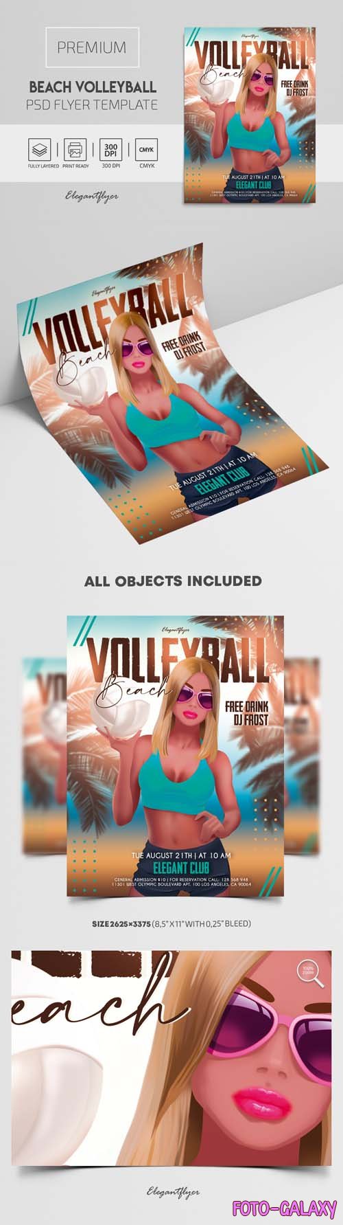 Beach Volleyball PSD Flyer