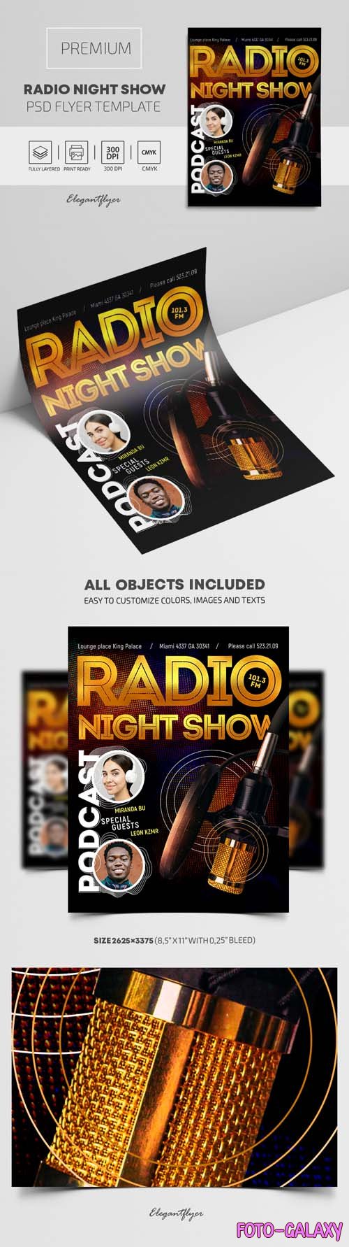 Radio Night Show Premium PSD Flyer Template