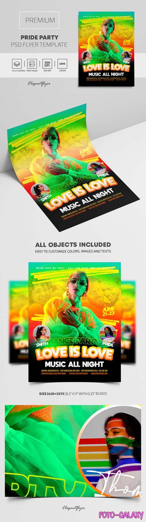 Pride Party PSD Flyer Template