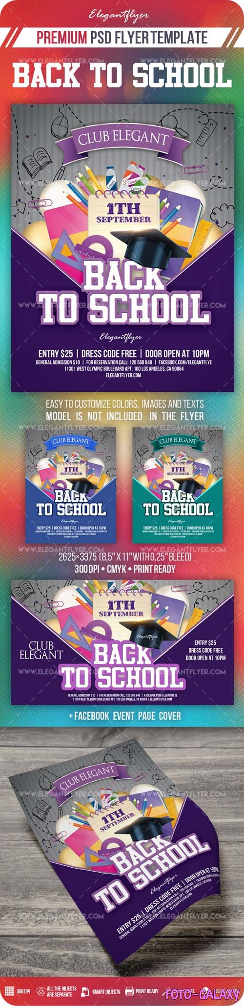 Back to School Flyer PSD Template