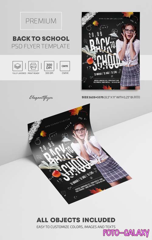 Back to School Premium PSD Flyer Template vol 3