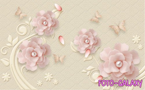 3d flower three dimensional relief background wall