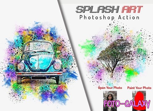 Splash Art Photoshop Action - 6402800