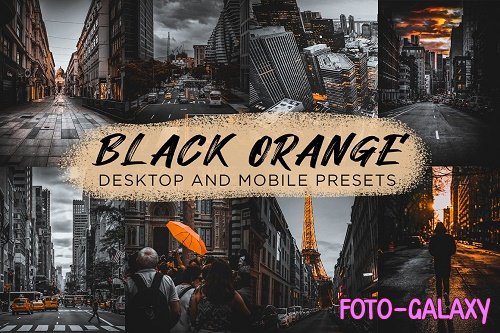6 Black Orange Lightroom Presets - 6277229