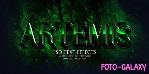 Artemis text effect Premium Psd