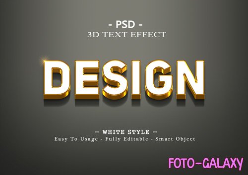 Design 3d text effect Premium Psd