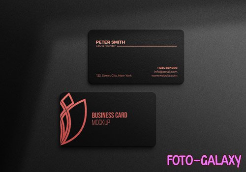Rose gold and gold effect business card mockup Premium Psd