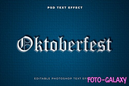 Oktoberfest text effect template psd