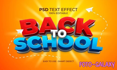 Back to school text effect Premium Psd