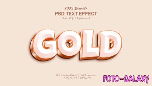 3d gold editable photoshop text effect Premium Psd