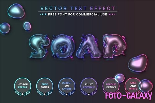 Soap Bubble - Editable Text Effect - 6453506