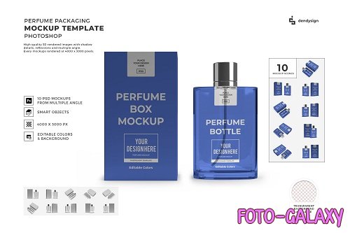 Perfume Packaging 3D Mockup Template Bundle - 1511999