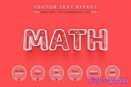 Math - Editable Text Effect - 6461865
