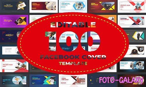 Facebook Cover Social Media Post Bundle - 100 Premium Graphics