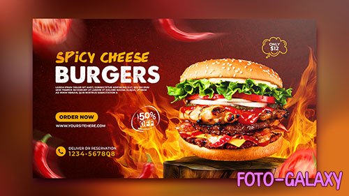 Delicious burger and food menu psd post template