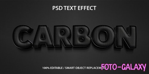 Editable text effect carbon premium Premium Psd