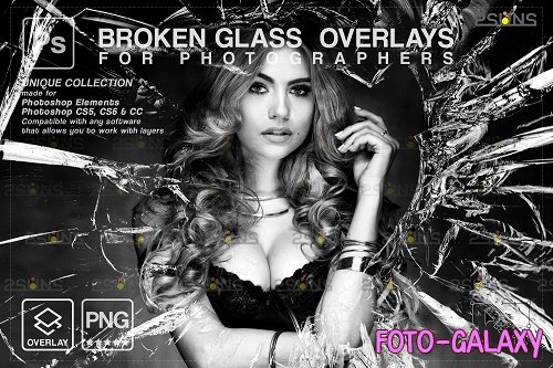 Broken Glass Photoshop Overlay & Halloween Photoshop overlay V2 - 1447864
