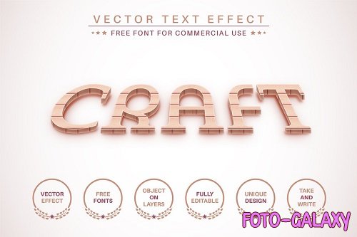 Wood Craft - Editable Text Effect - 6489756