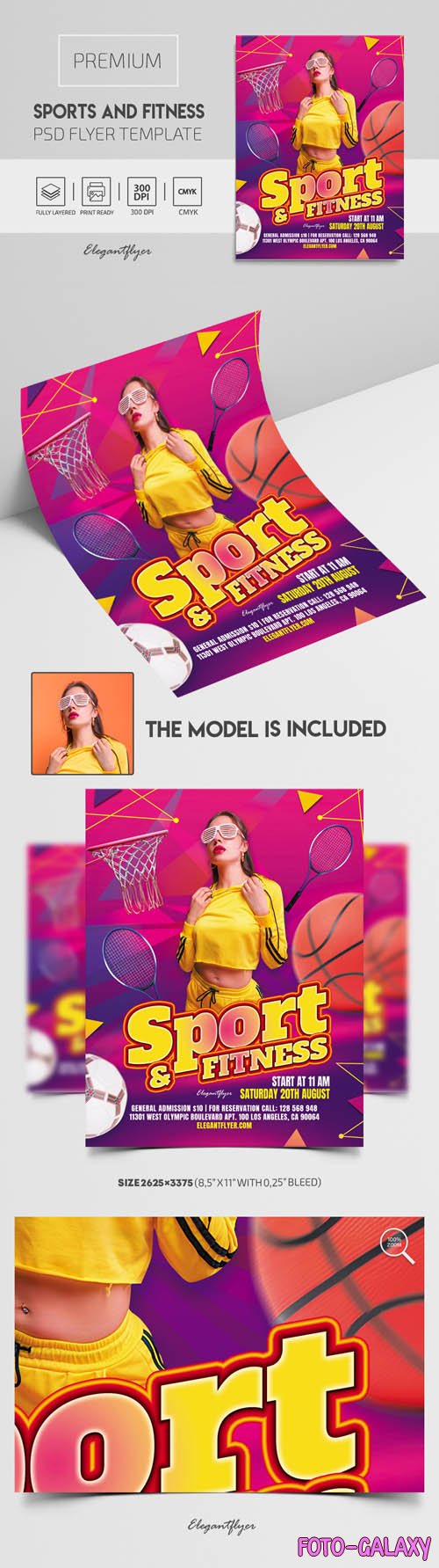 Sports And Fitness  Premium PSD Flyer Template