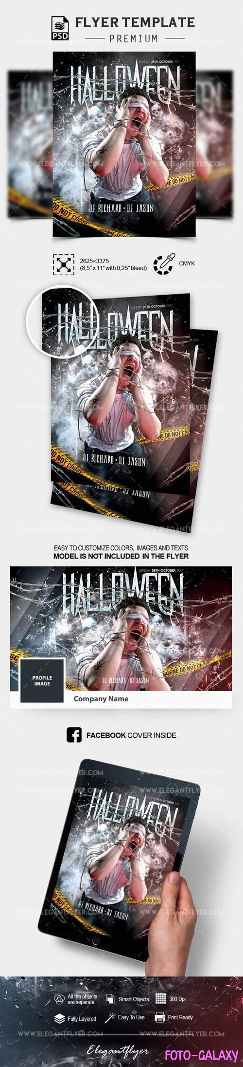 Scary Halloween Flyer PSD Template