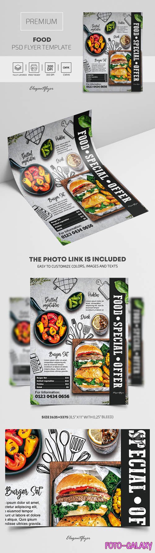 Food Premium PSD Flyer Template vol 2