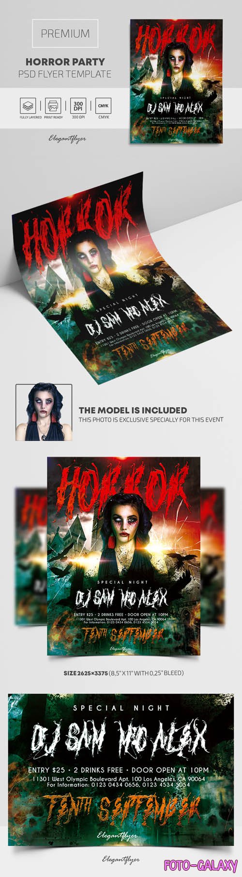 Horror Party Premium PSD Flyer Template
