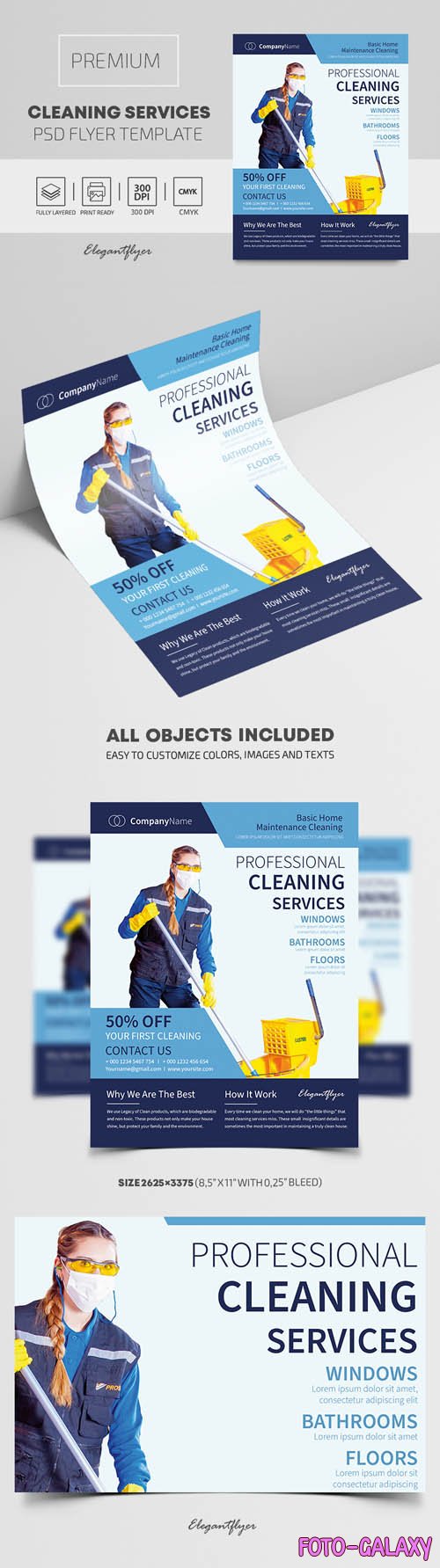 Cleaning Services Premium PSD Flyer Template
